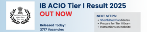 IB ACIO Tier I Result 2025