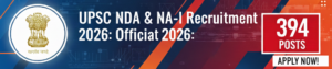 UPSC NDA & NA-I Recruitment 2026