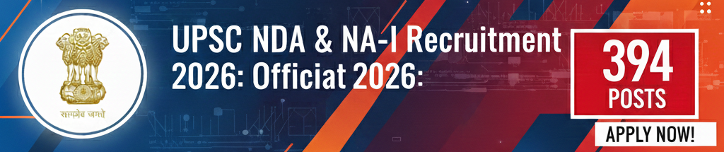UPSC NDA & NA-I Recruitment 2026