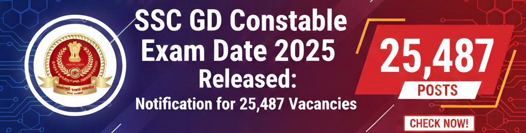 SSC GD Constable Exam Date 2025